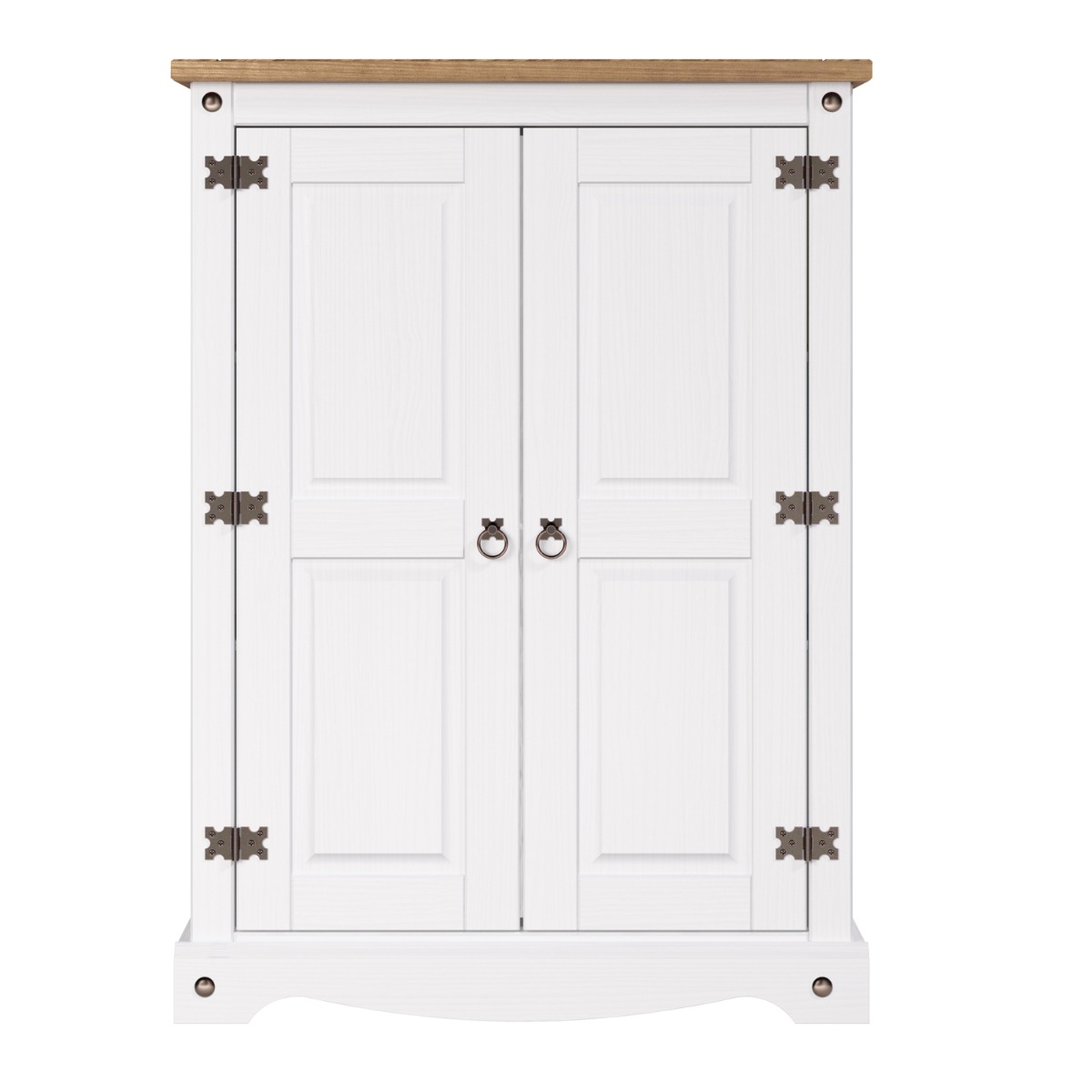 Classic Design Antique Wax 2 Door Sideboard - White
