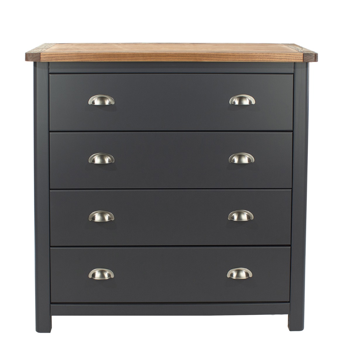 DIEGO Blue Chest of Drawers - Medium-sized, 4 Drawers