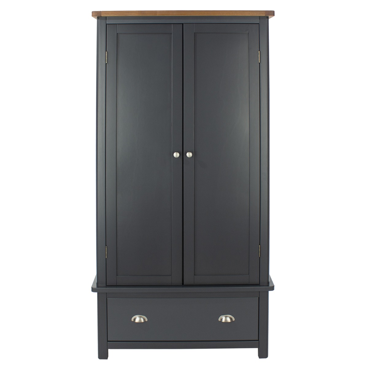 DIEGO 2 Door Wardrobe with 1 Drawer Blue - 90cm