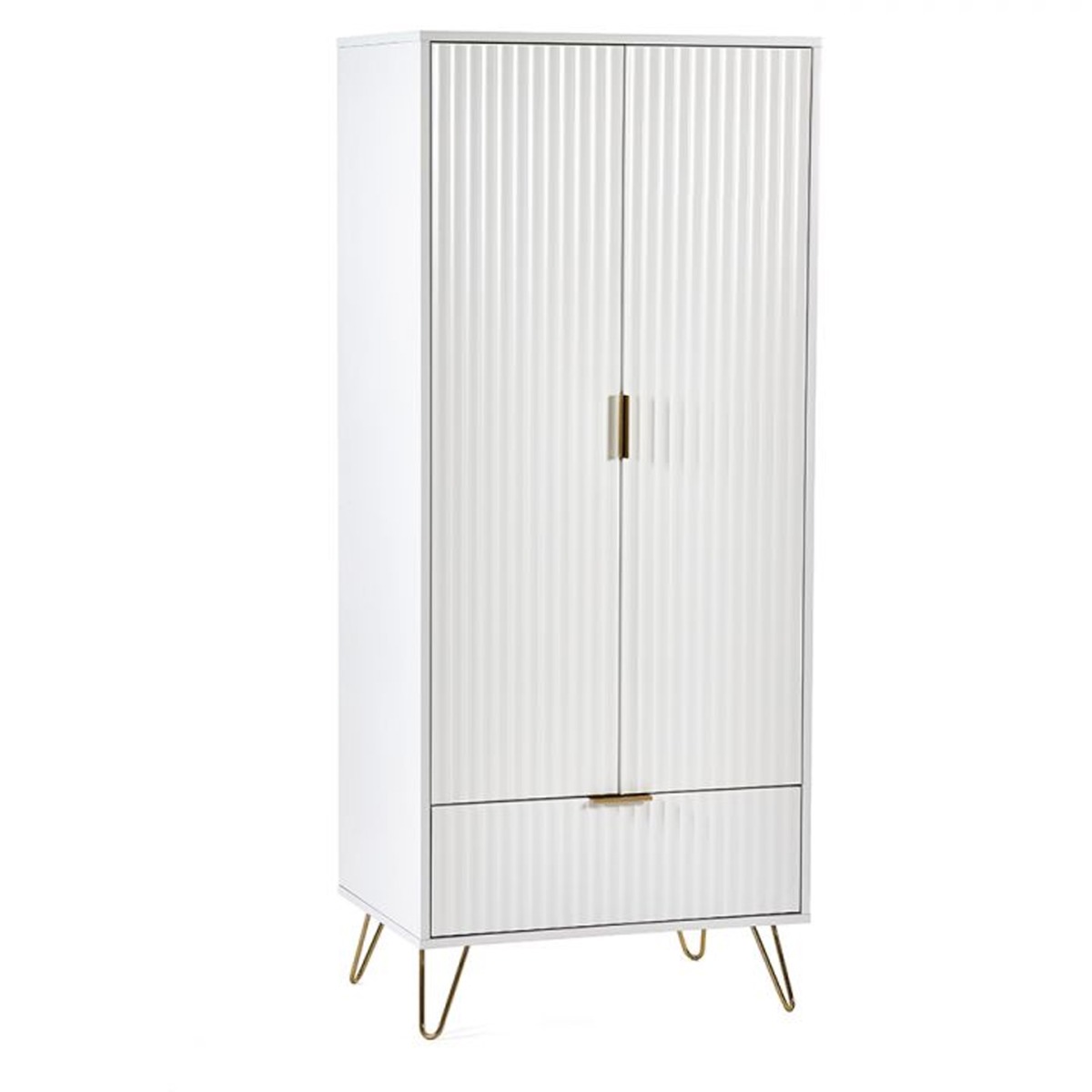 MORDEN 2 Door Wardrobe Matte White - 80cm