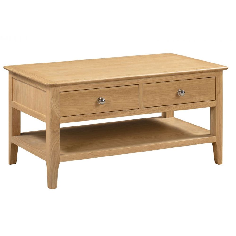 Cotswold 2 Drawers Coffee Table - Oak