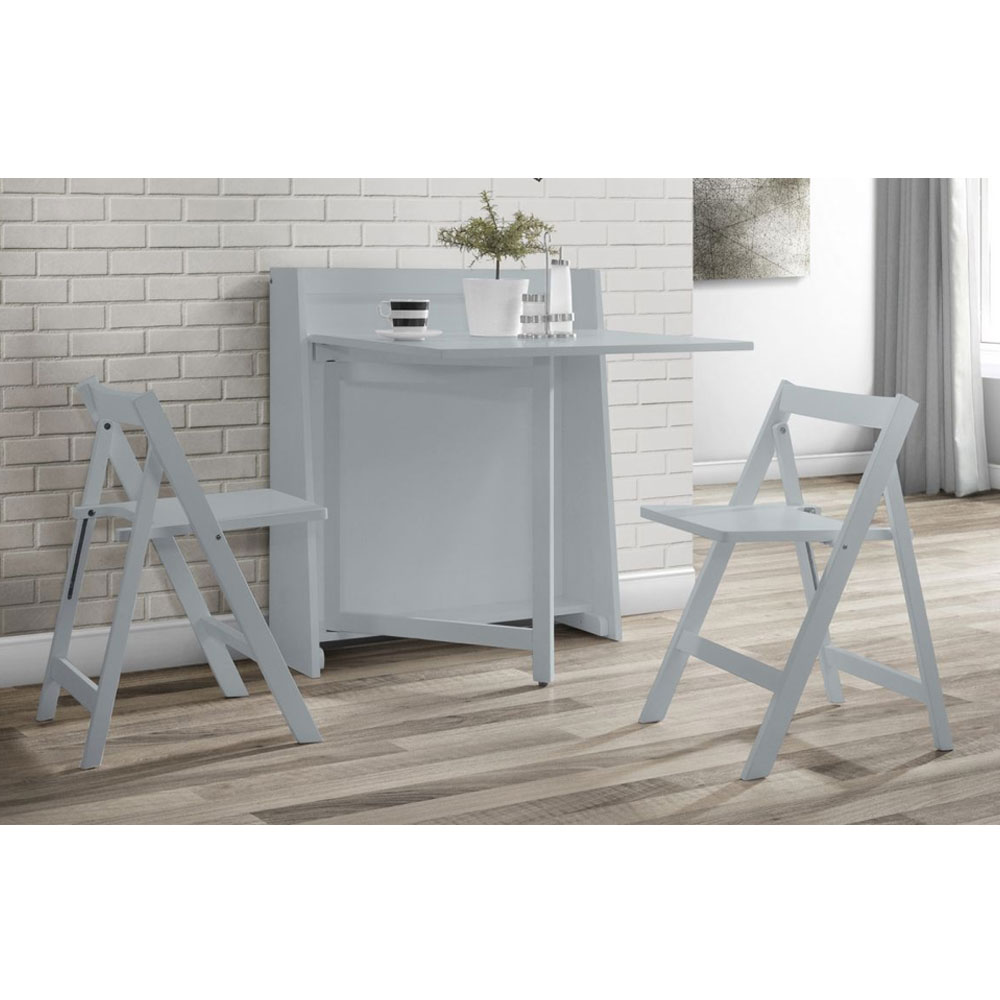 Helsinki Compact Folding Dining Set - Light Grey