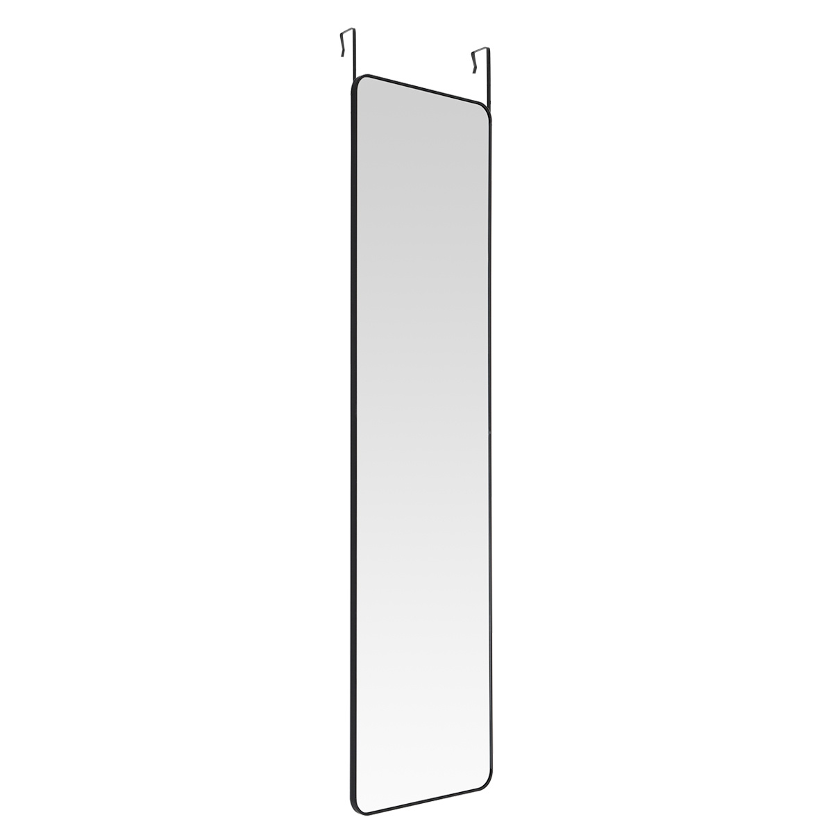 Black Rounded-Corner Door Hanging Full-Length Mirro