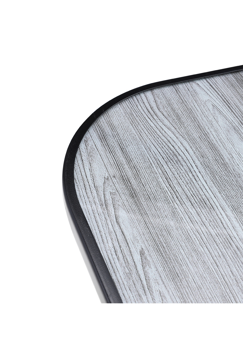 Garden Tempered Glass Large Rectangle Wood Grain Coffee Table 120*80cm, Black