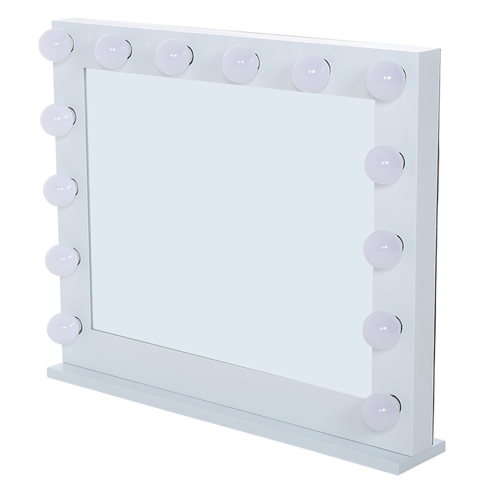 Metal Round Lighted Makeup Mirror for Tabletop