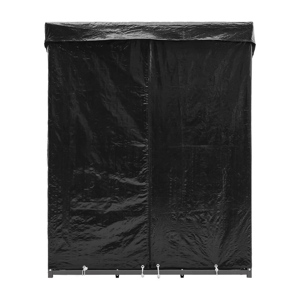 Garden Oasis Rust Proof Metal Tube Firewood Rack with Roof