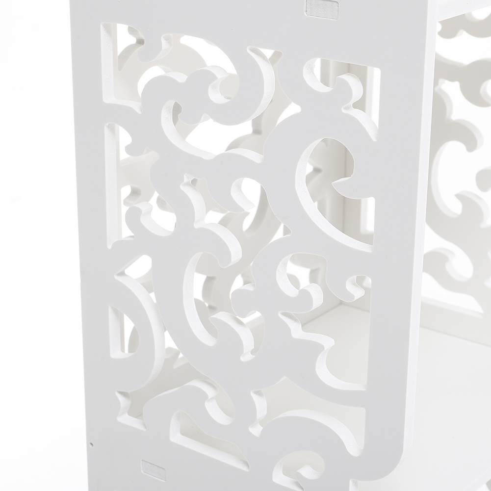 Rustic Small White Storage Display Shelving Unit