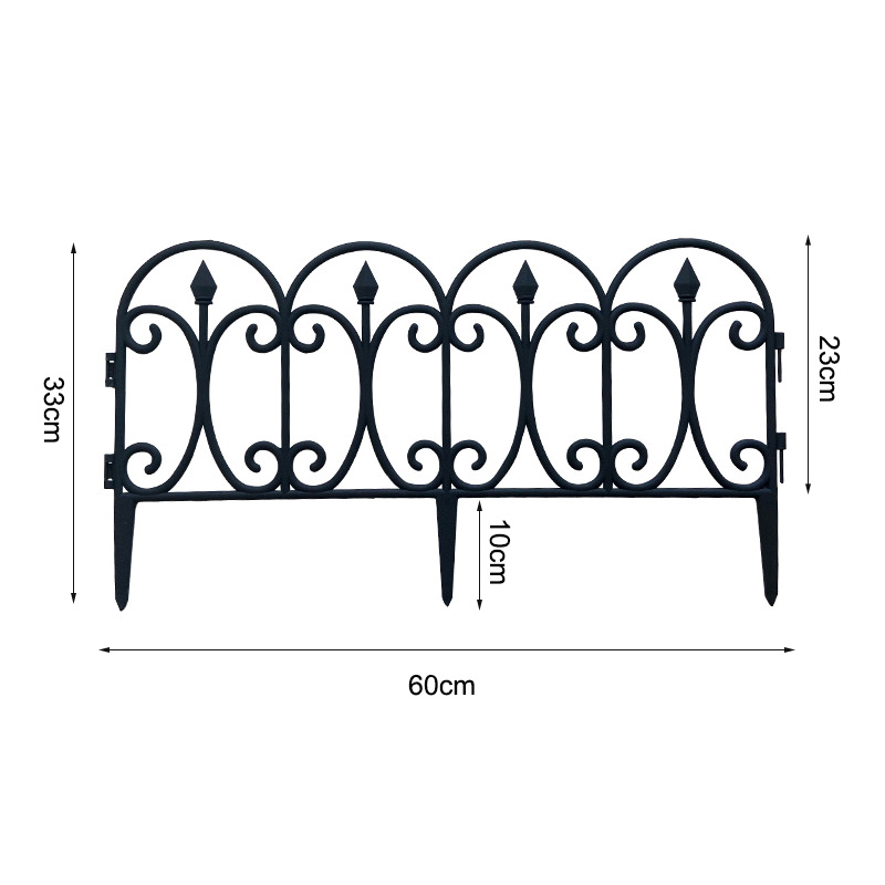 6pcs Outdoor Picket Fence Decorative Garden Border Edging