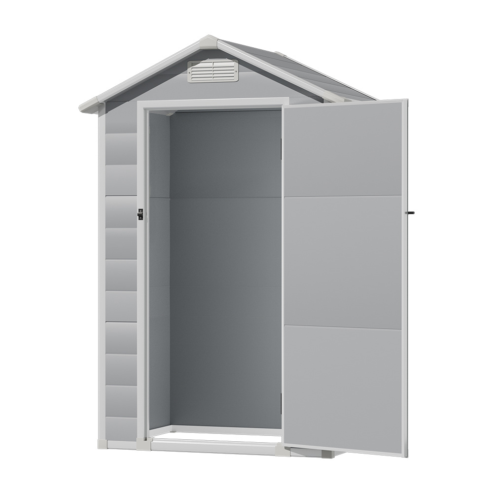 Oasis Garden Plastic Storage Shed with Lockable Hinged Door