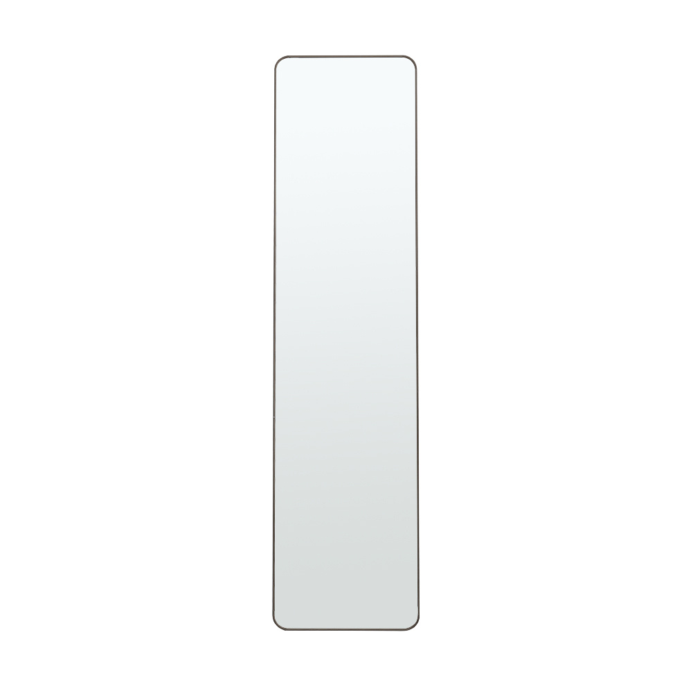 Modern Rectangular Metal Floor Mirror Black