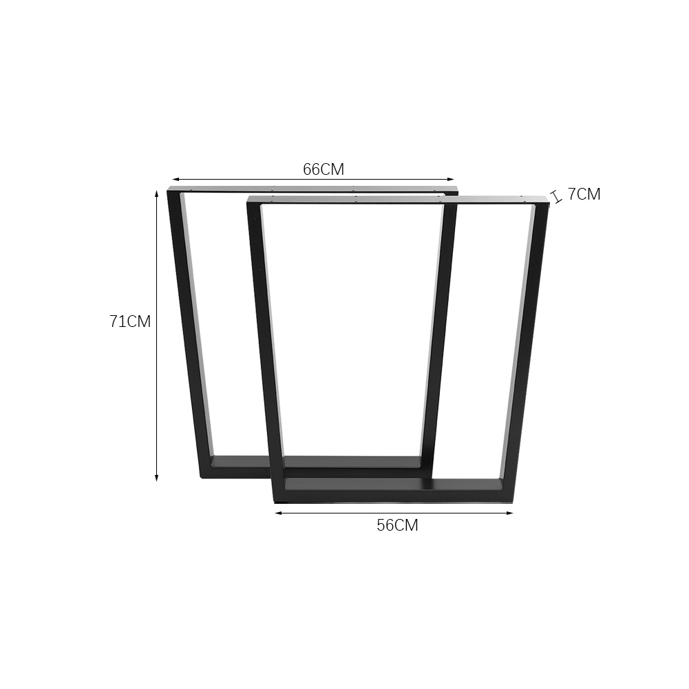 Industrial Set of 2 Table Legs DIY Steel Furniture Legs-66cm W