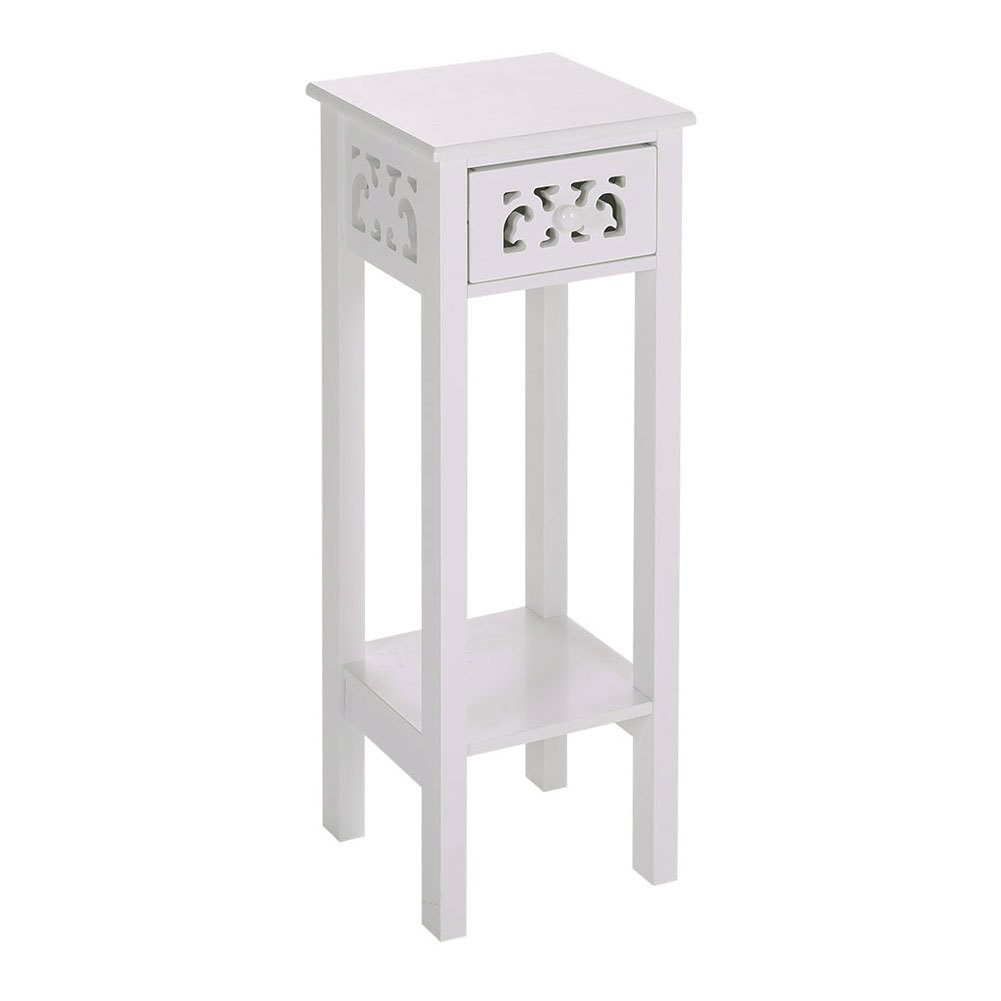 Telephone Table With Drawer Tall Slim Living Room End Table Corner Bedside Table