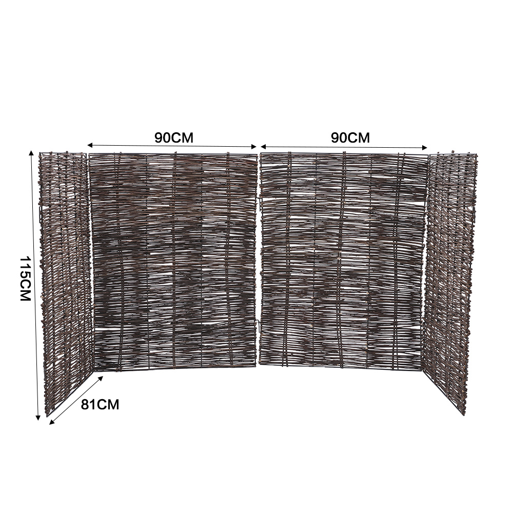 Garden Oasis Trash Can Fence Wicker Privacy Fence