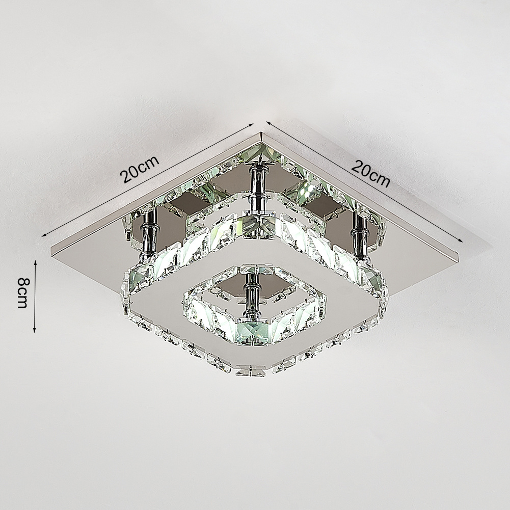 Modern 2-Tier Crystal LED Ceiling Light- 8cm H