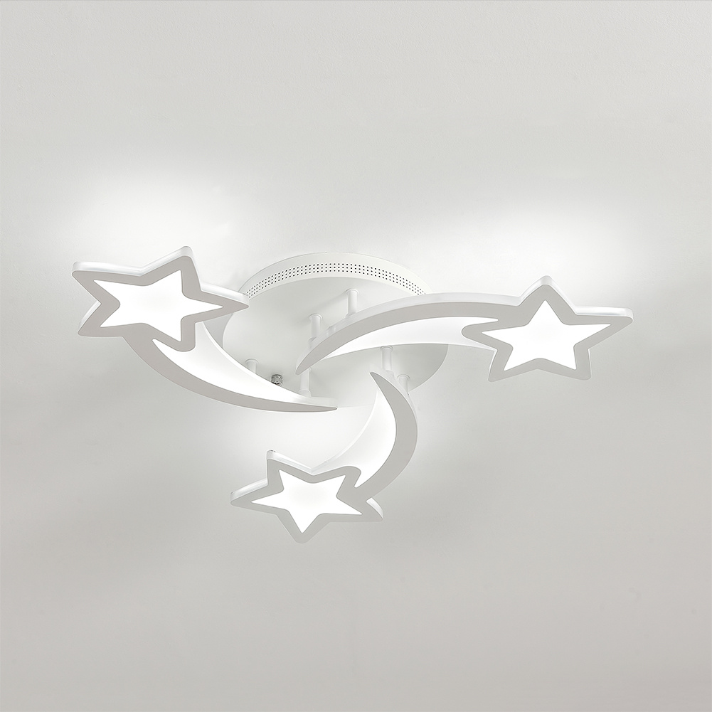 LED Ceiling Light Fixture With Star Lampshades
