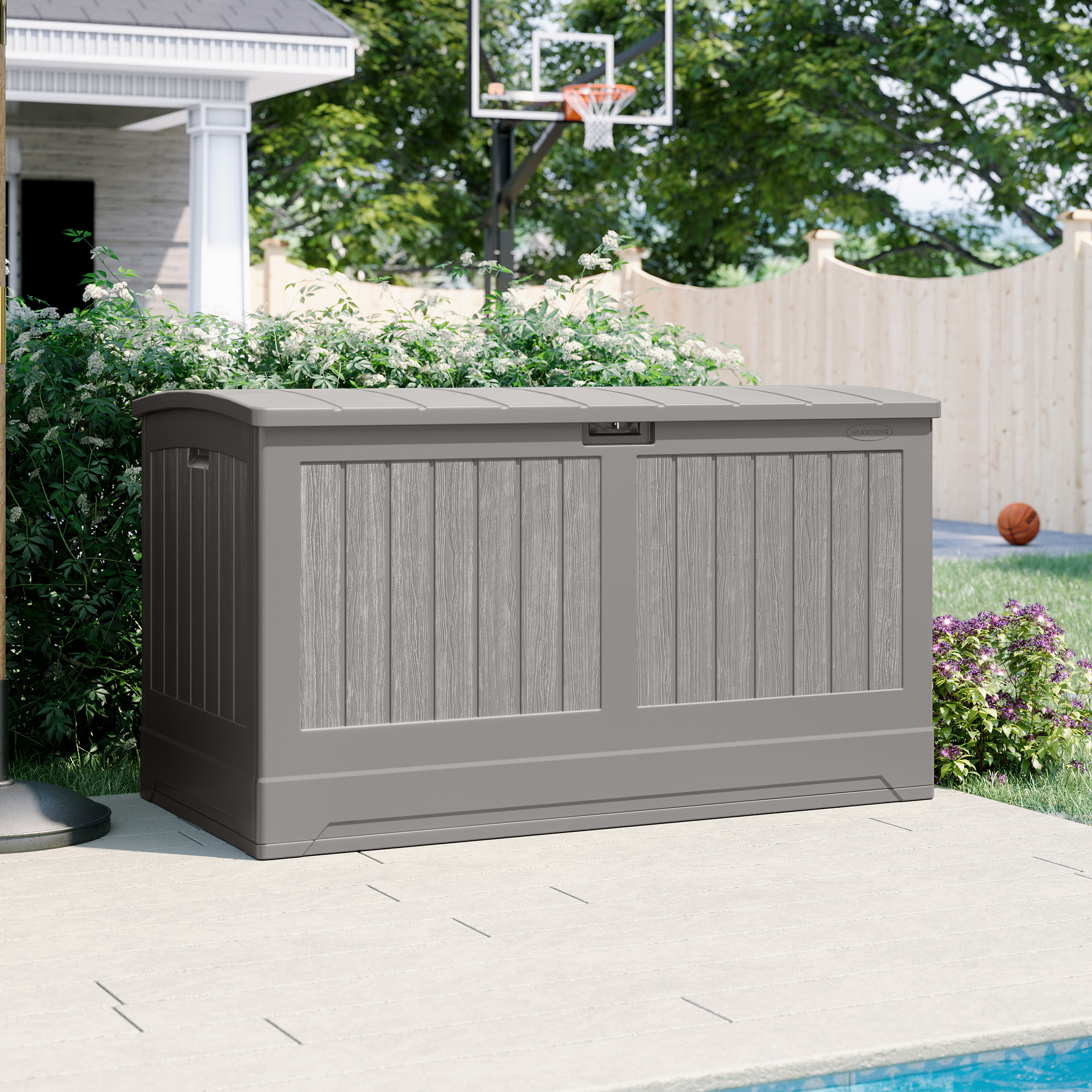 STOWELLN Garden Storage Box 757L - Stone Grey