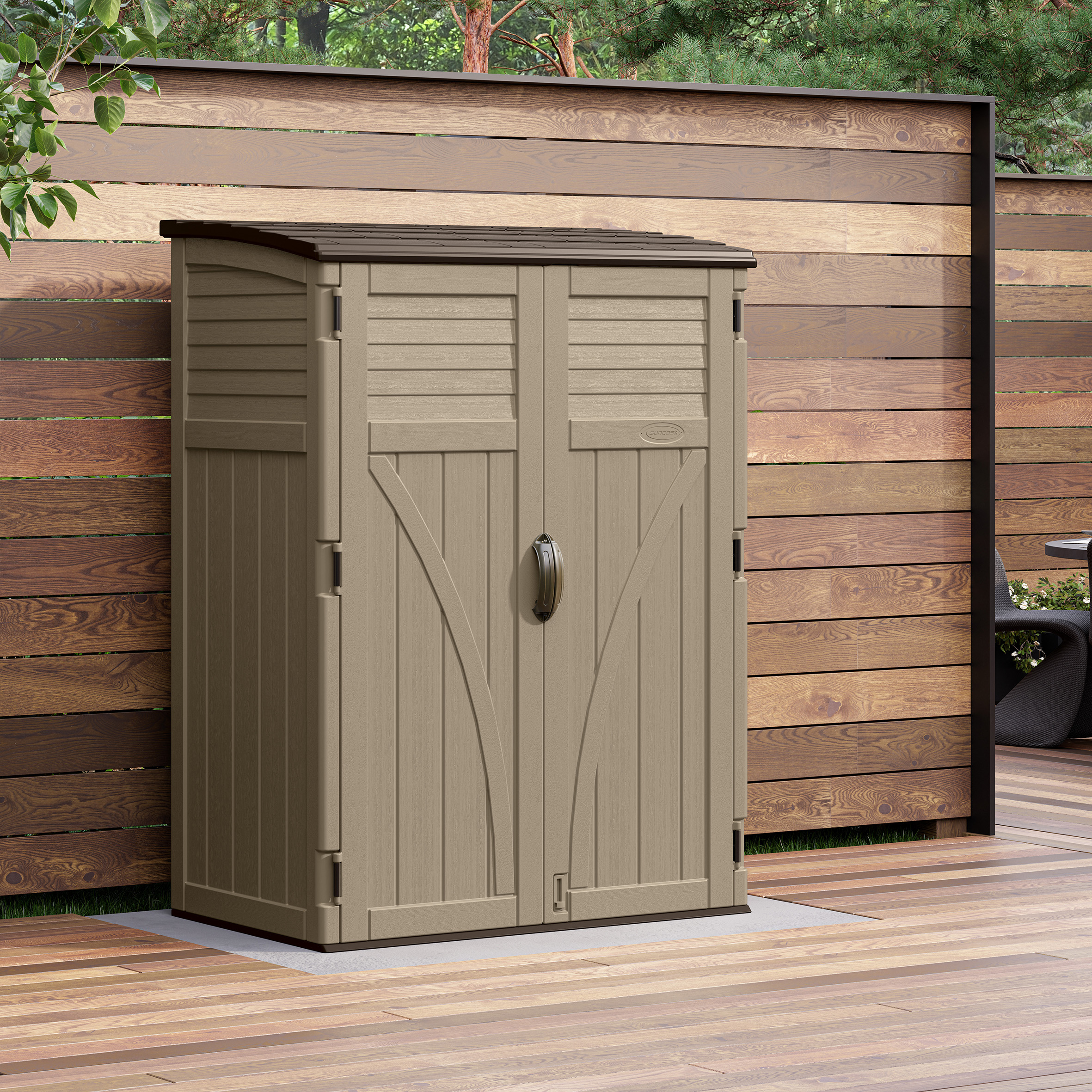LORNVALE Large Garden Storage Cabinet - Sand