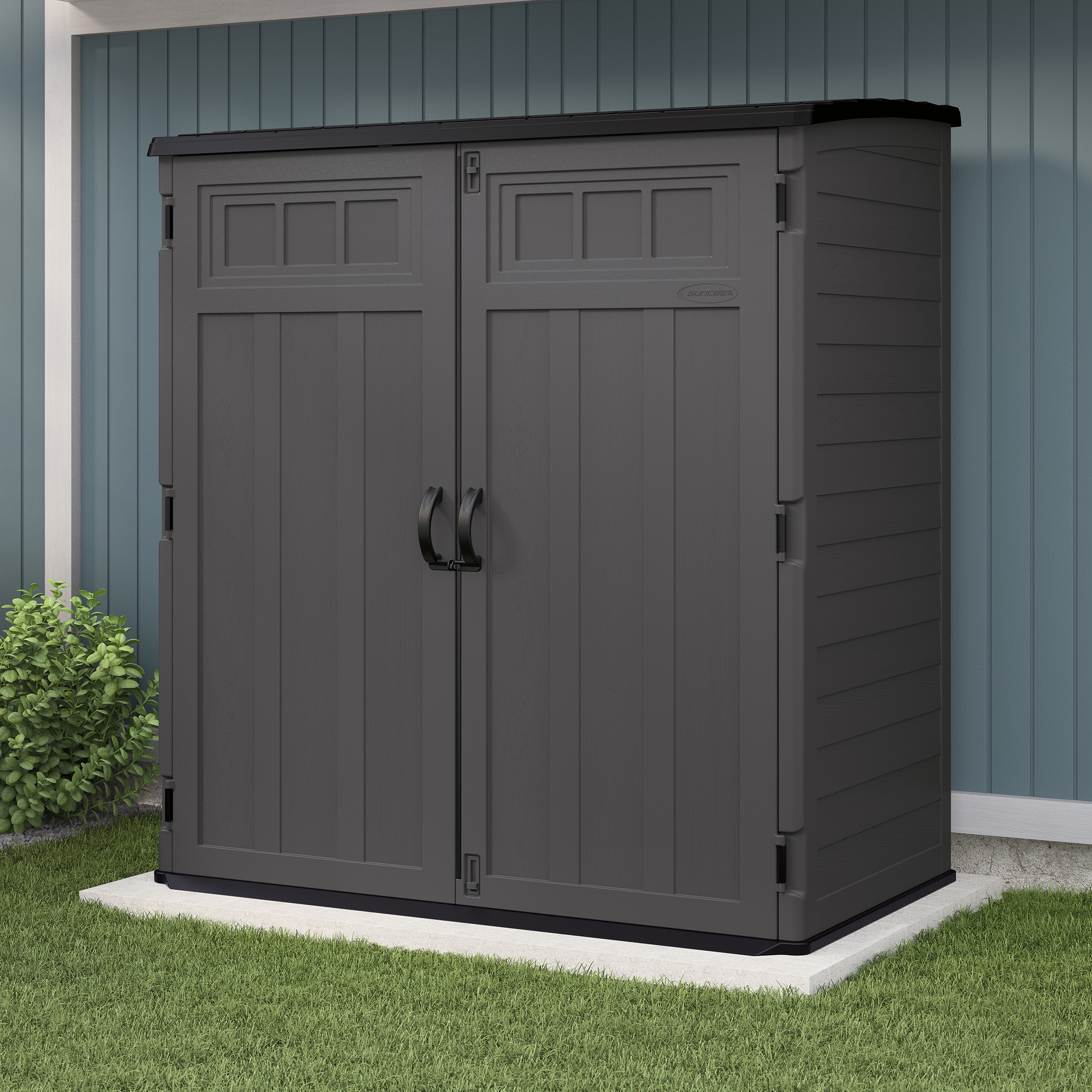 LORNVALE Extra Large Garden Storage Cabinet - Peppercorn Grey
