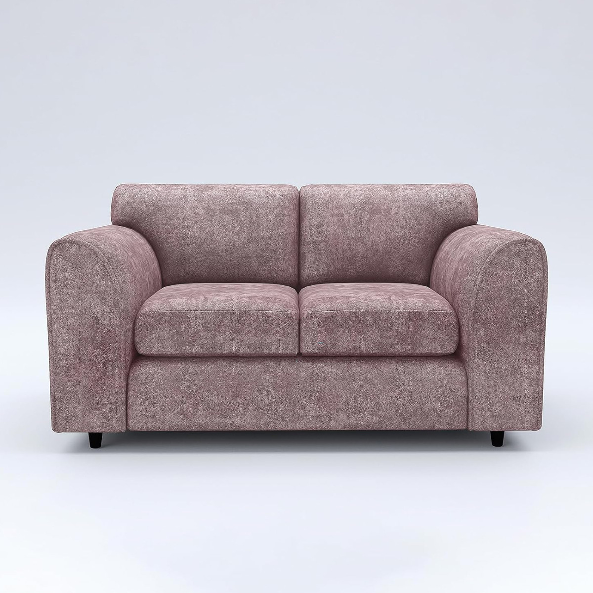 LORVANI Chenille Fabric 2 Seater Fullback Sofa - Pink