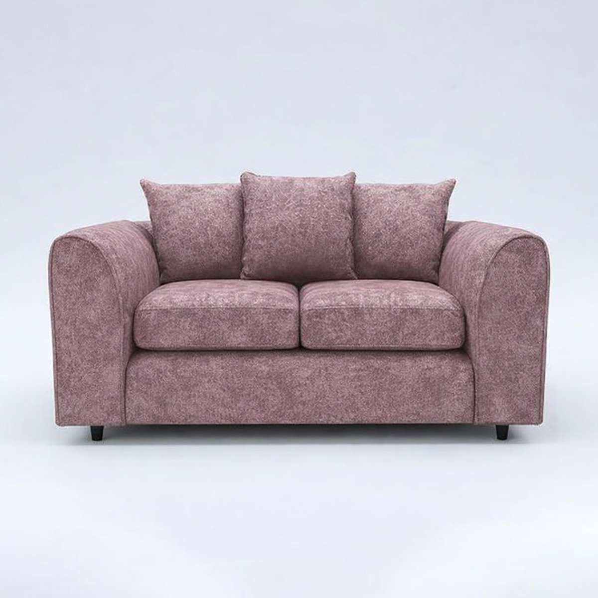 LORVANI Chenille Fabric 2 Seater Scatterback Sofa - Pink