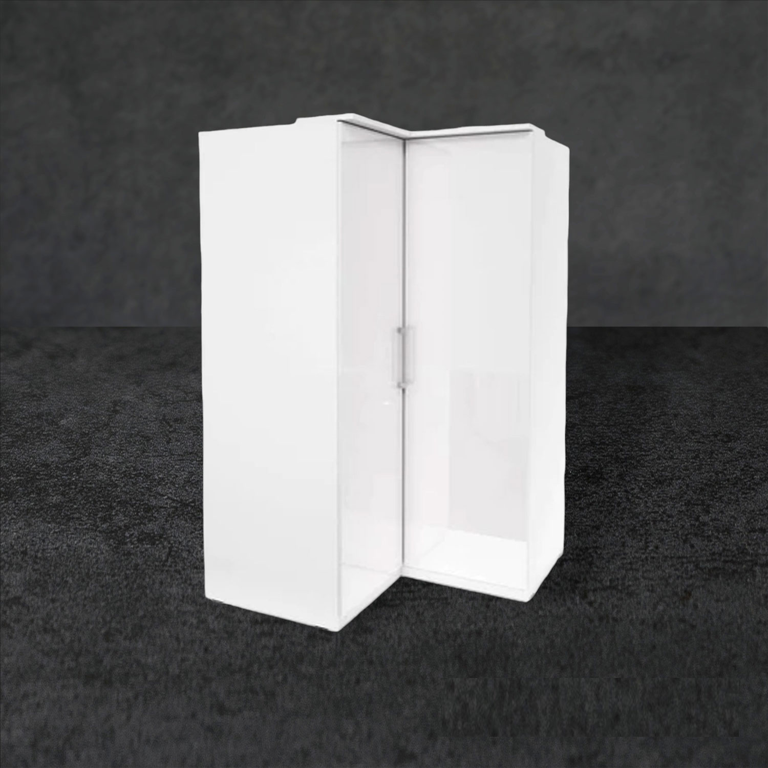 OPULENT 2 Door Corner Wardrobe White - 109cm