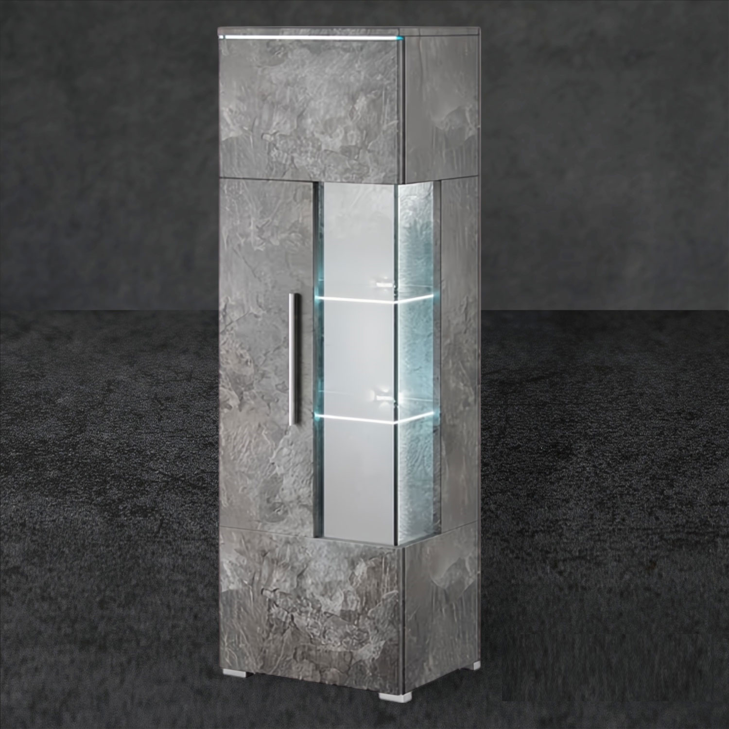 Nomadic Nouveau Tall Display Cabinet - Schiefer