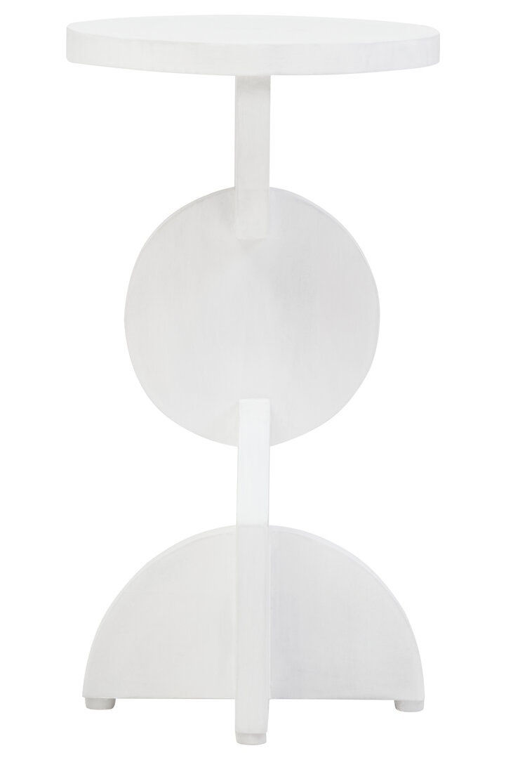 PENWYTHA Abstract Wooden Side Table - White
