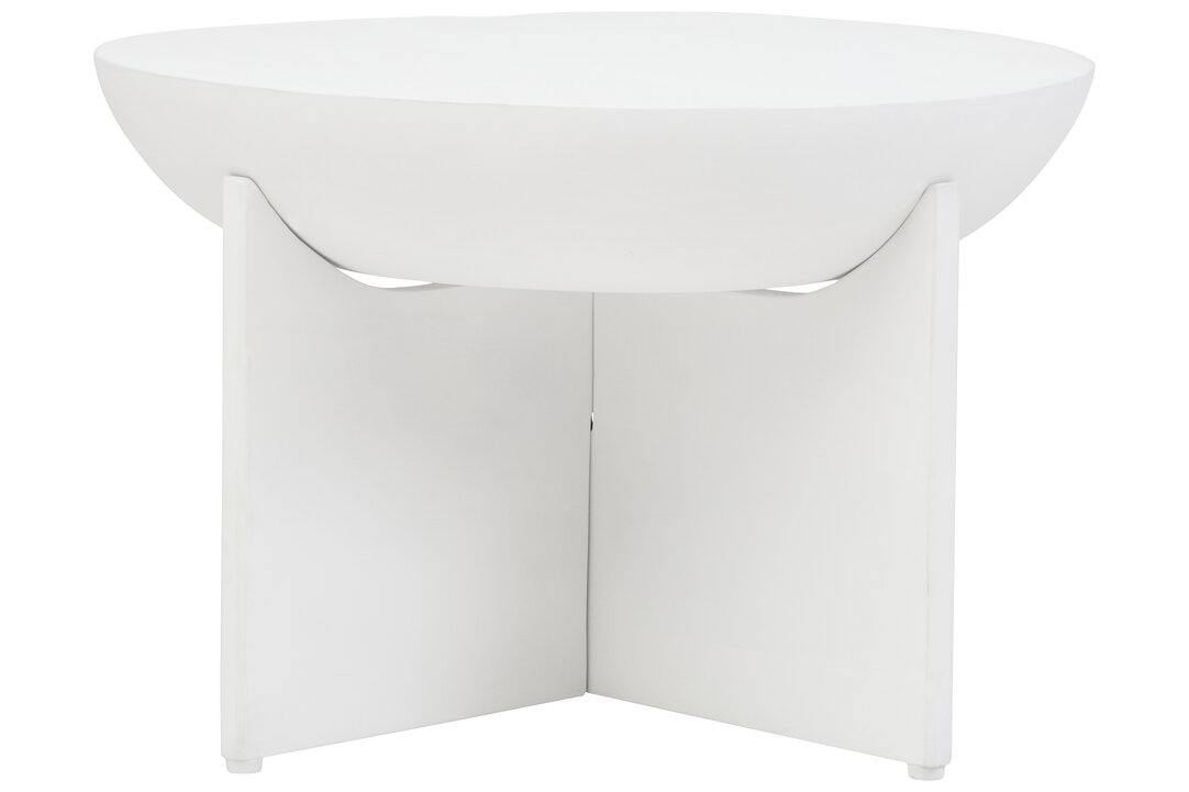 PENWYTHA II Wooden Round Coffee Table - White