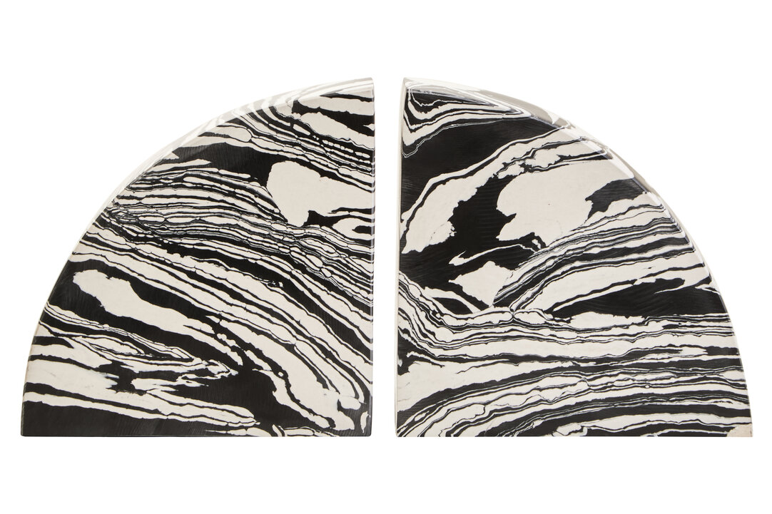 GORLENNE Decorative Marble Bookends Set of 2 - Assorted