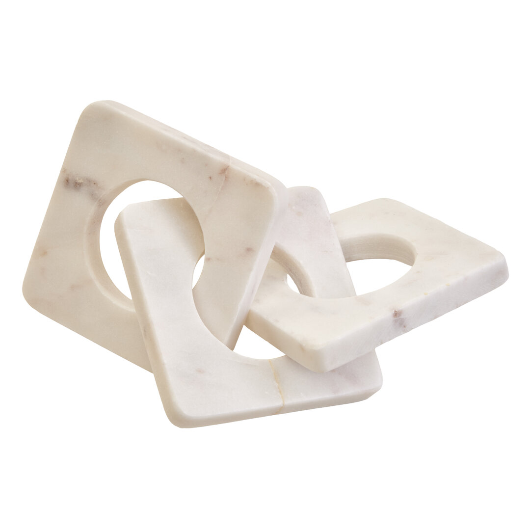 EVERSAN Decorative Marble Three Link Chain - White