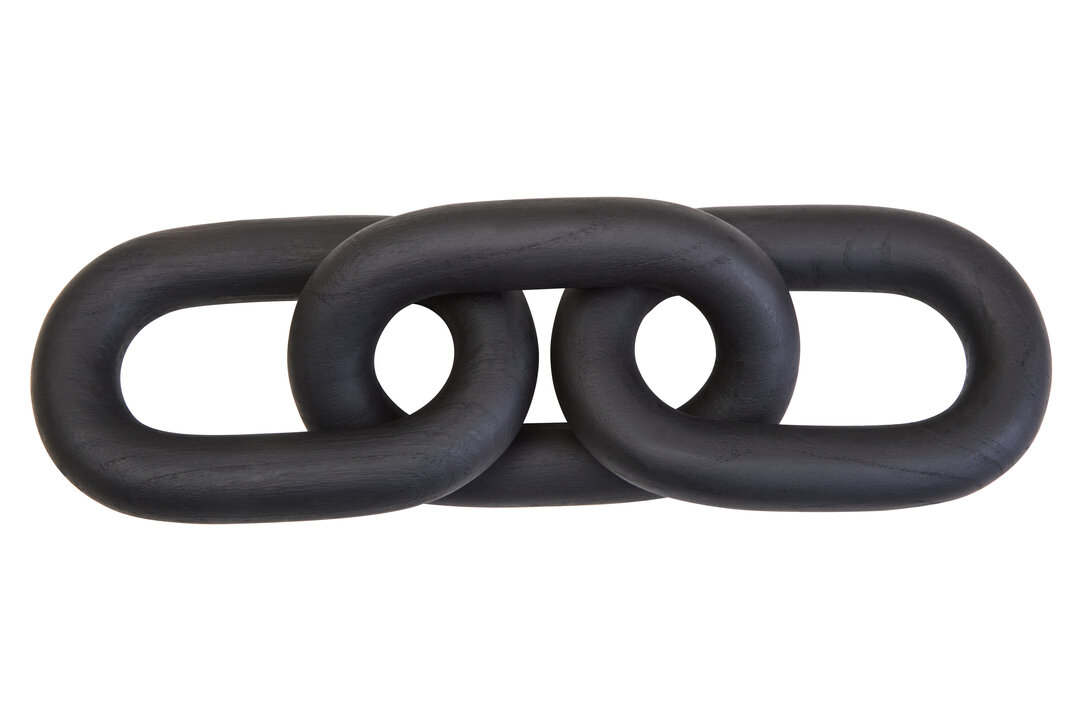 ISMERYN Decorative 3 Link Wooden Chain - Black