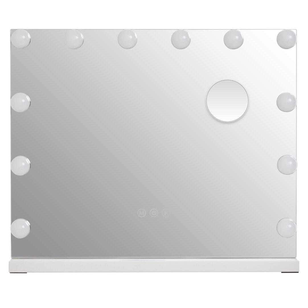 ARVORIA Illuminated LED Free Standing Vanity Mirror - Clear