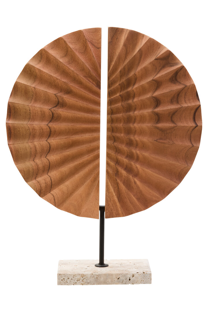 JORMERE Sculpture with Travertine Base - Natural