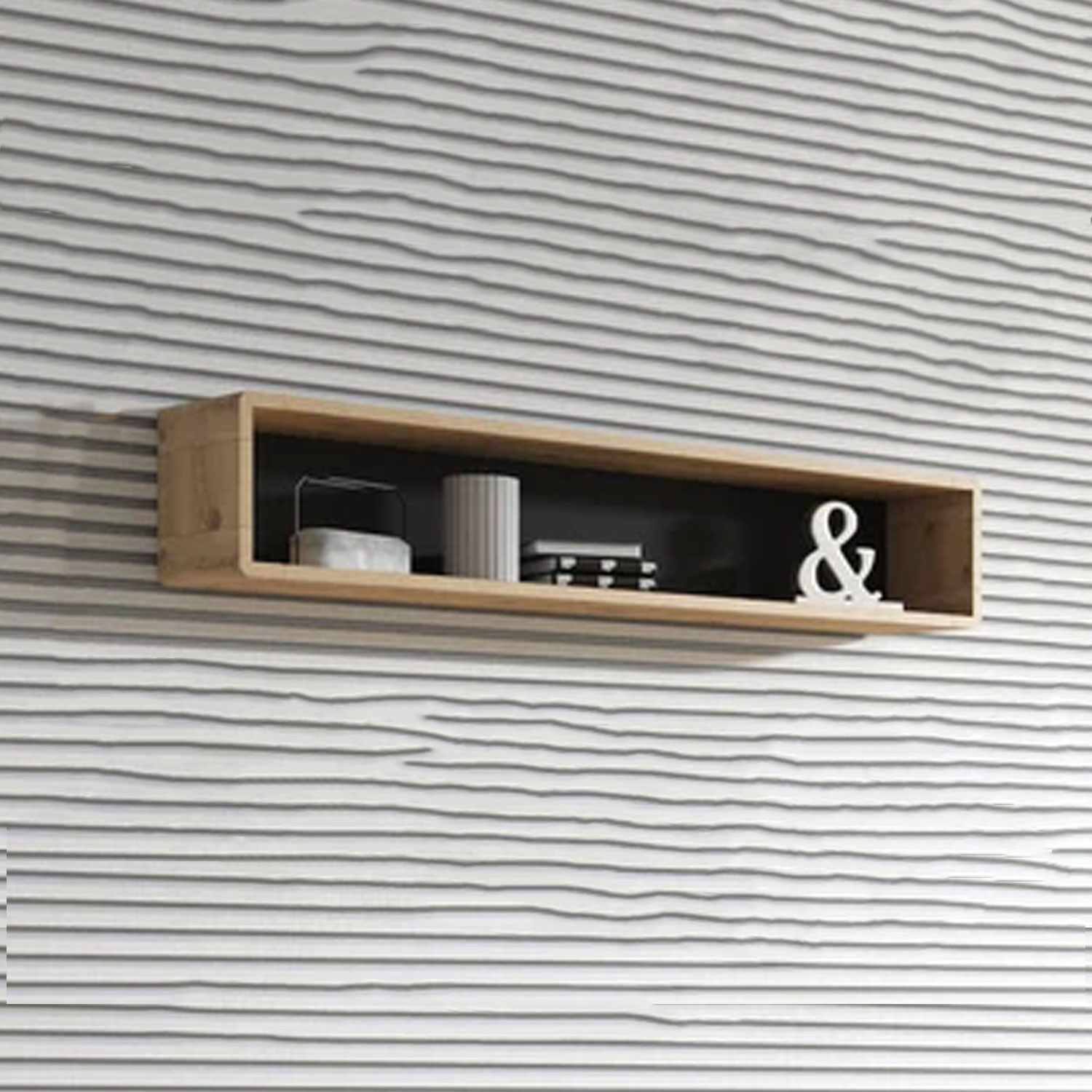 Cynosure Crest Wall Shelf in Oak - 150cm