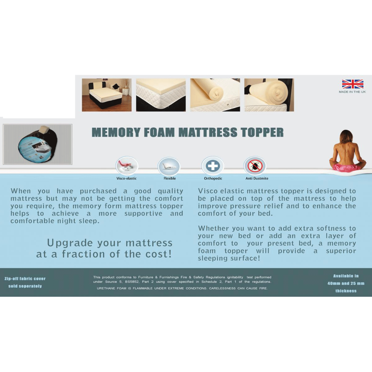 Elevate Your Sleep Experience with Marysville Memory Topper 25mm 3ft Single