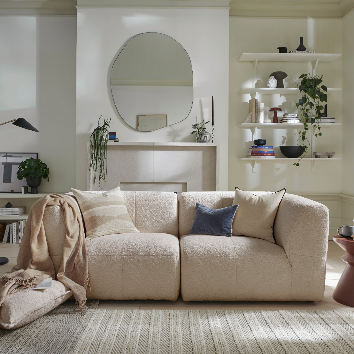 2 Seater Sofa - ESSAOUIRA Fabric Sandshell