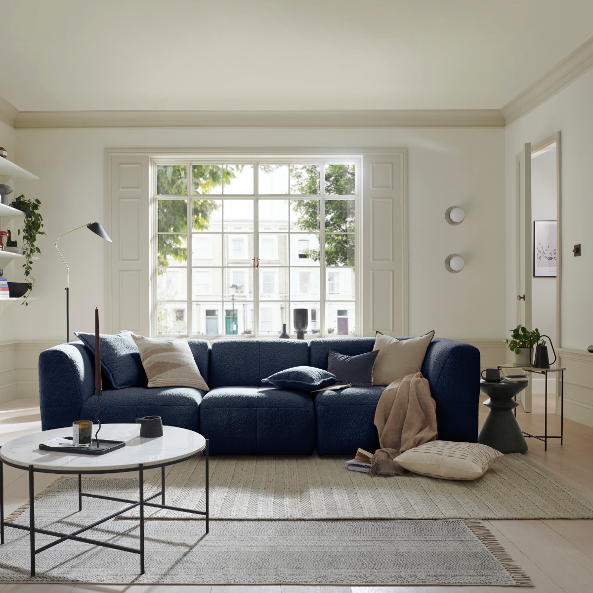 3 Seater Sofa - ESSAOUIRA Fabric Moonlit Ocean