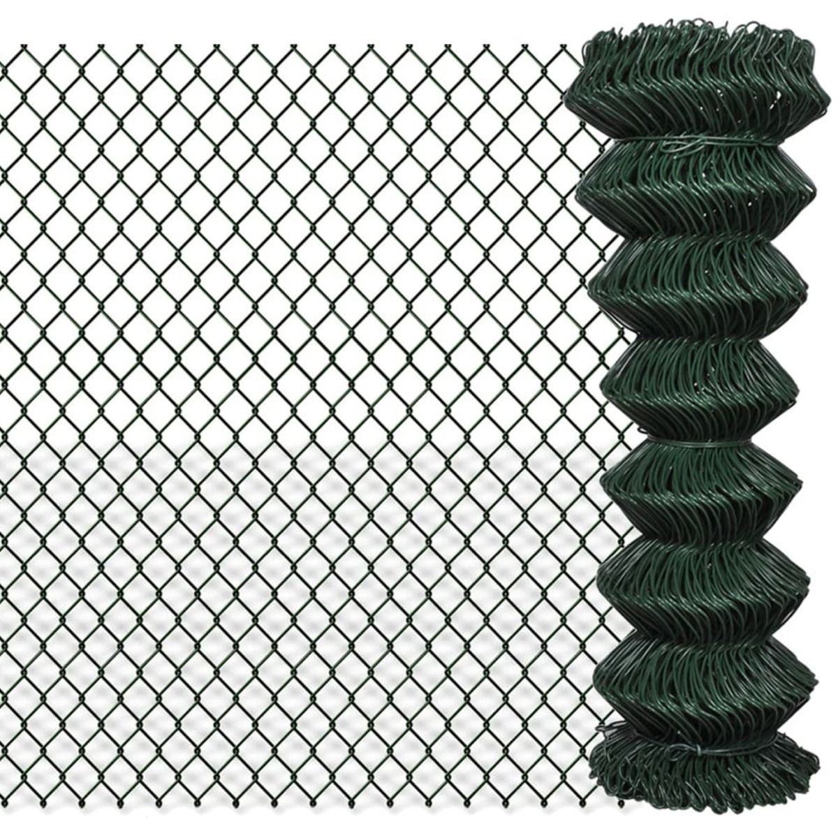 Chain Link Fence Steel 1,25x15 m Green
