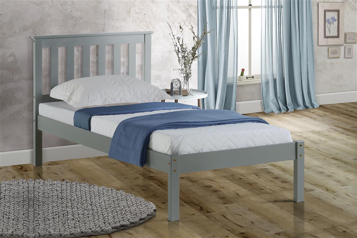 Birlea Denver Low End Wood Grey Bed Frame - Single 3ft