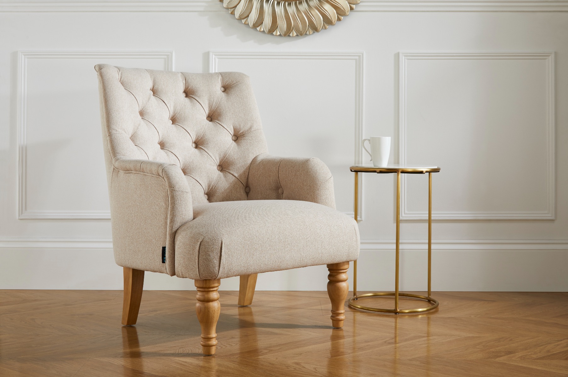 Birlea Padstow Wheat Fabric Armchair
