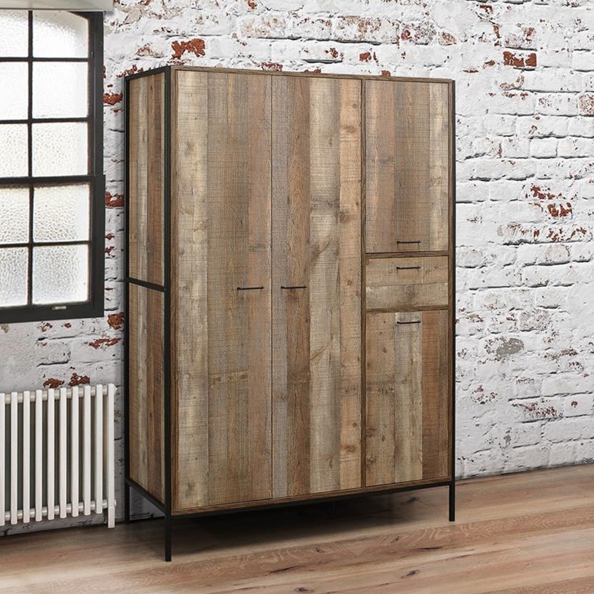 URBANA 4 Door Wardrobe Natural - 123.8cm