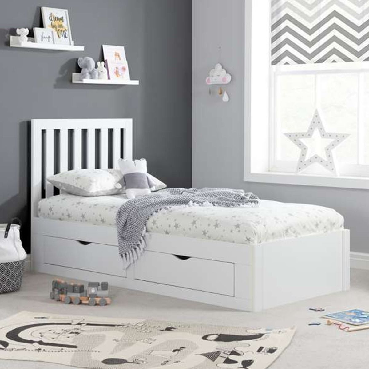 Birlea Appleby White 4-Drawer Bed - Single 3ft