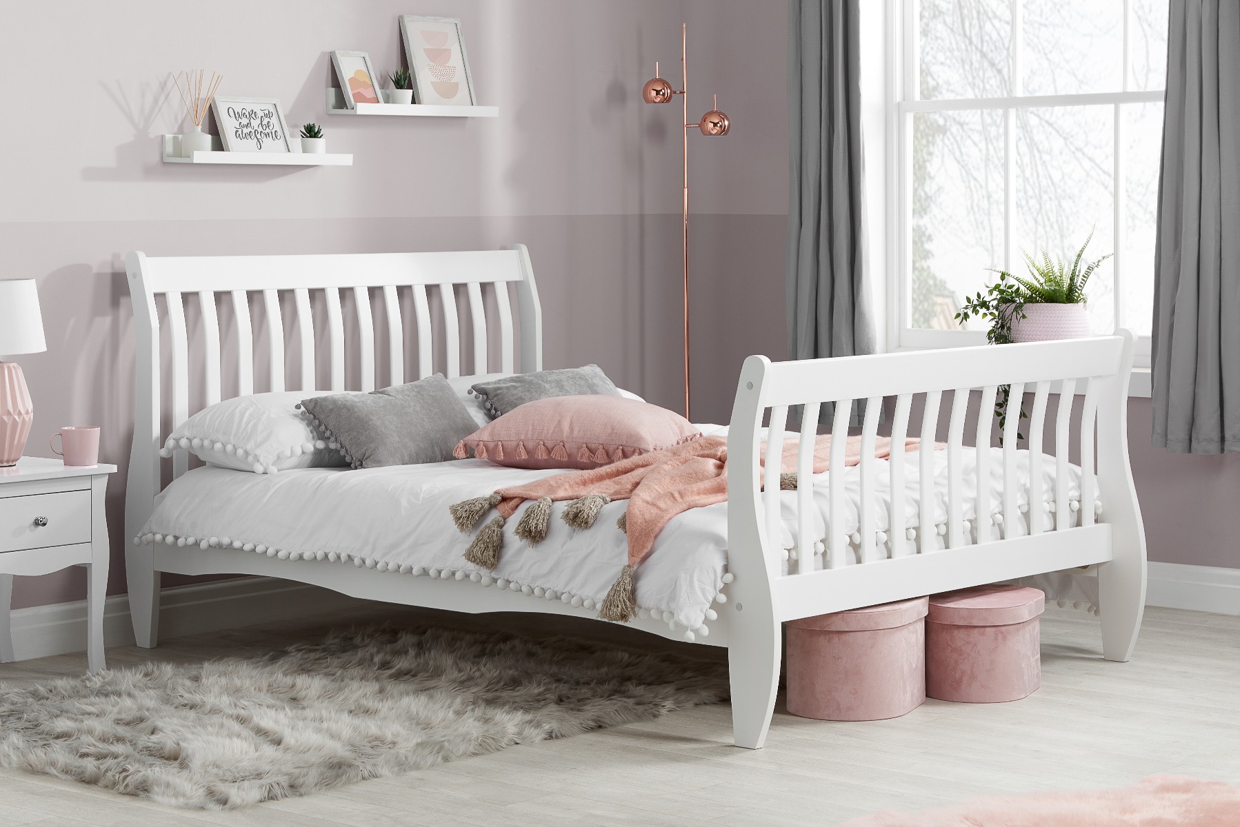 Versatile Design Solid Pine Bed Frame - Small Double 4ft