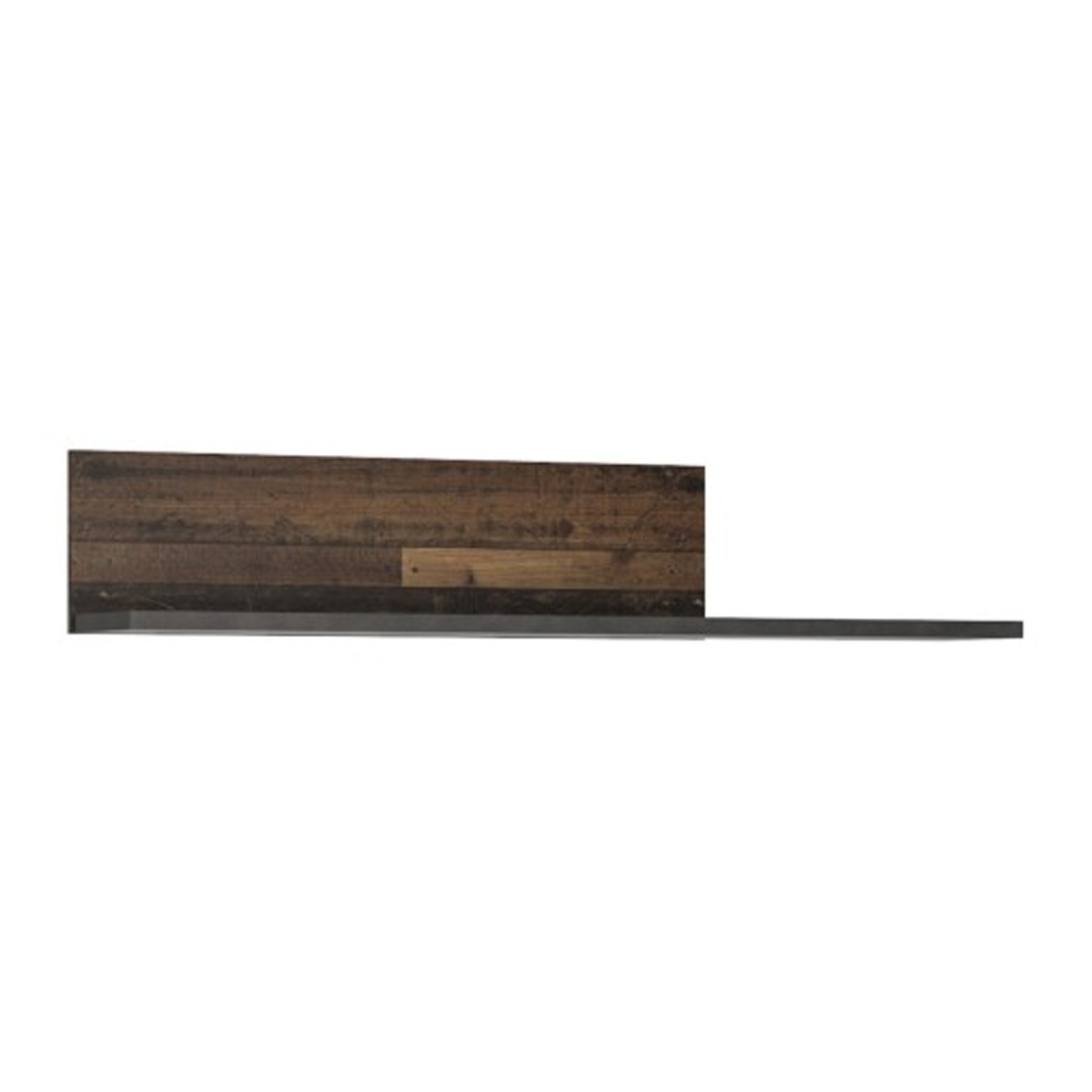 Romania Simple Design Shelf - Walnut and Dark Matera Grey