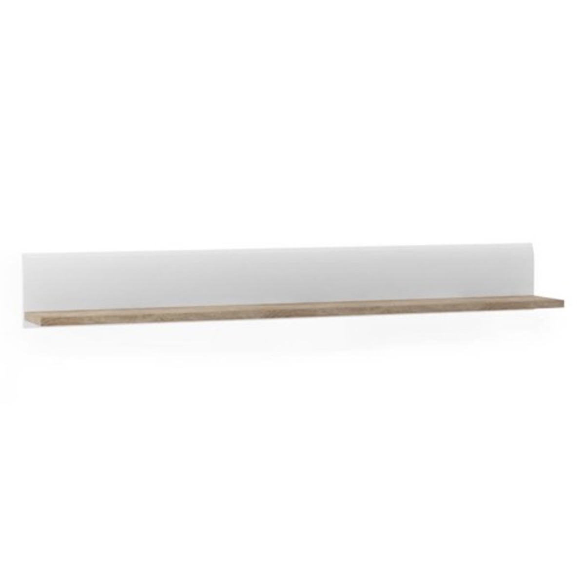 Estonia Elegant Design Wall Mounted Shelf - White with Oak Trim