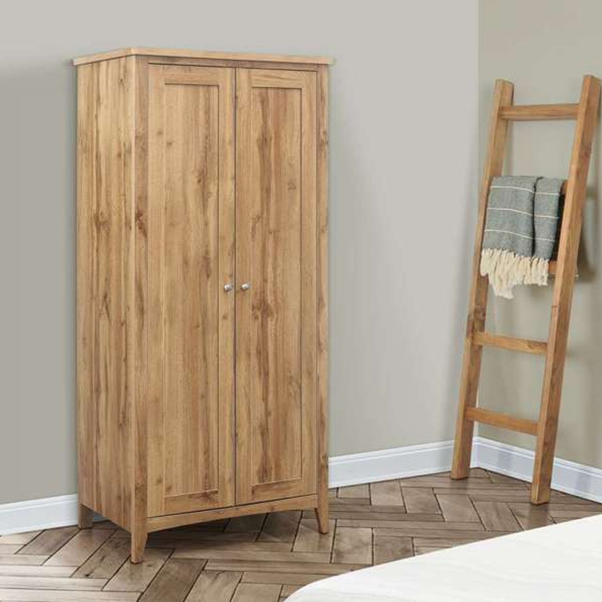 HASTINGS 2 Door Wardrobe Oak - 86cm