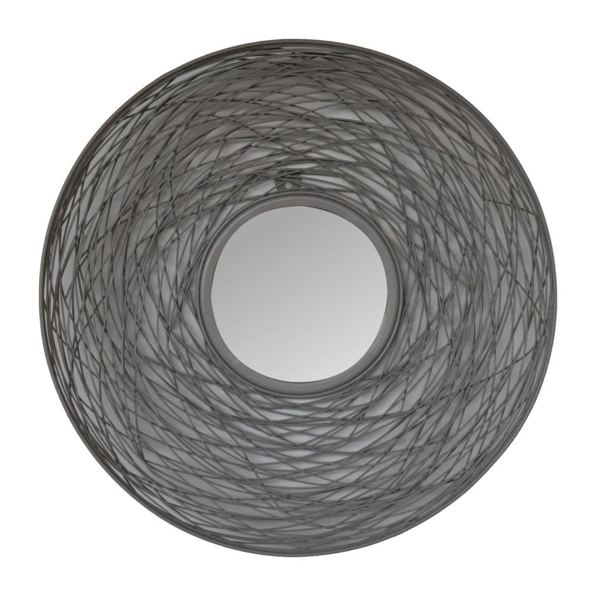 Grey Painted Round Nested Mirror