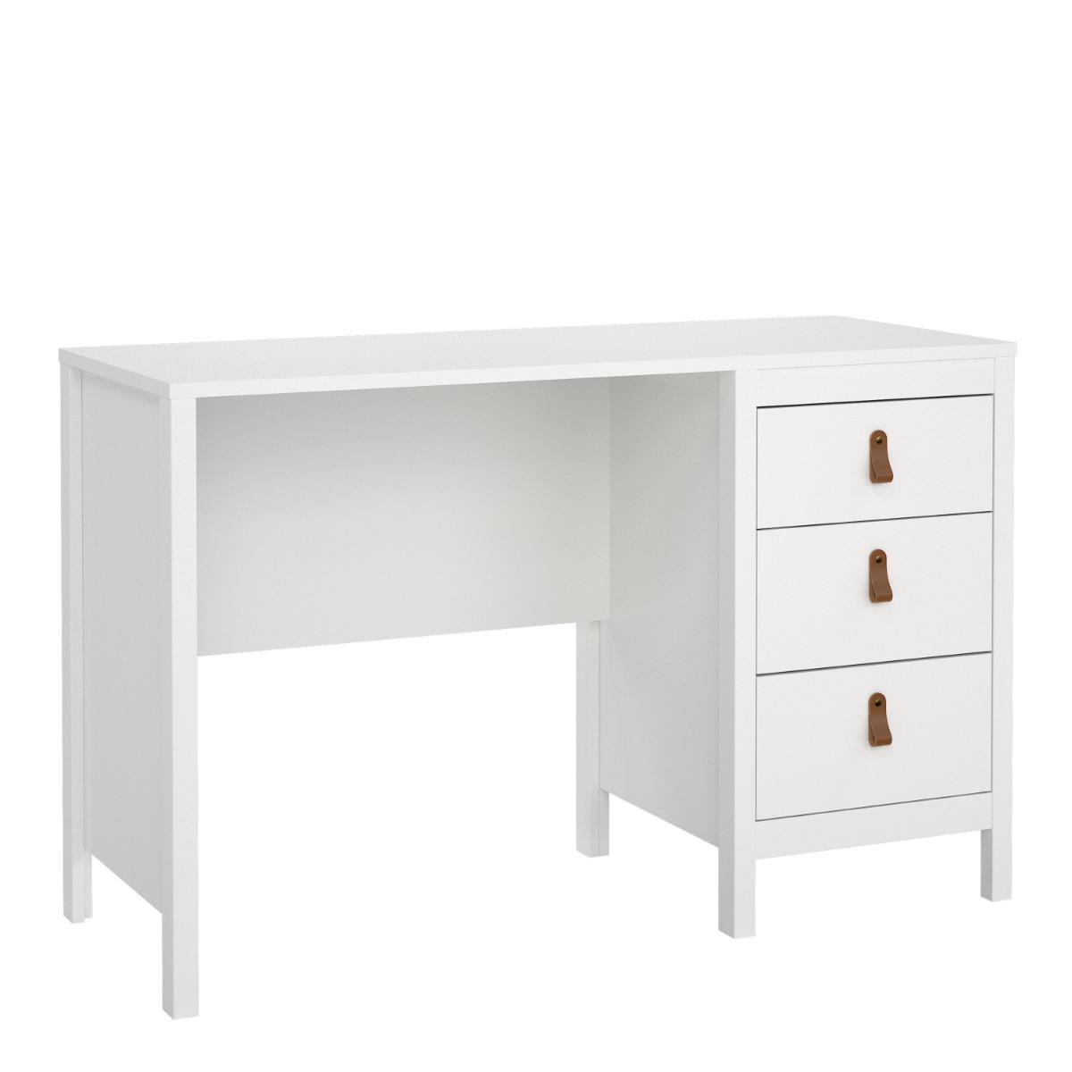Chappell 3 Drawers Computer Desk - White