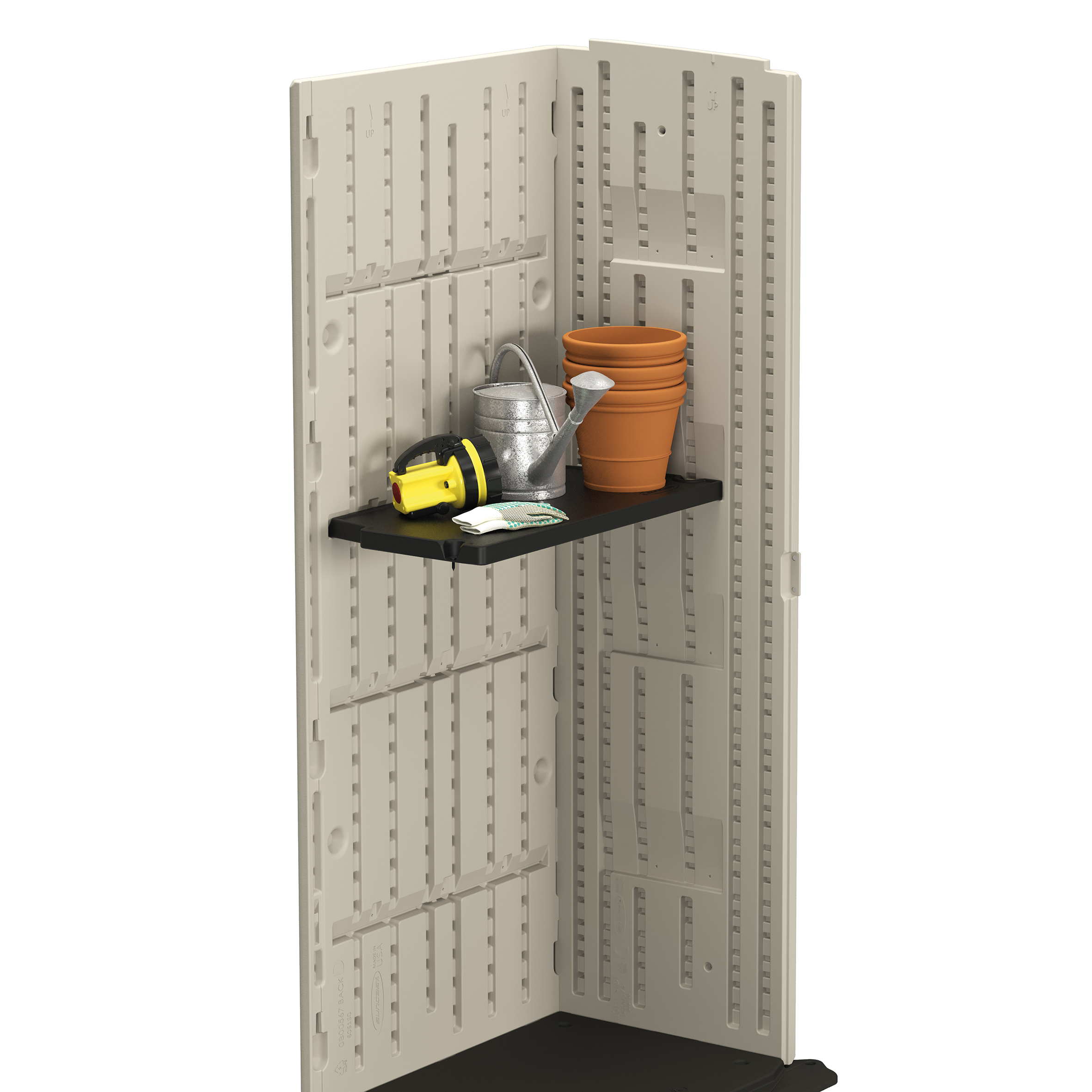LORNVALE Wall Shelves Kit for Storage Cabinet - Black