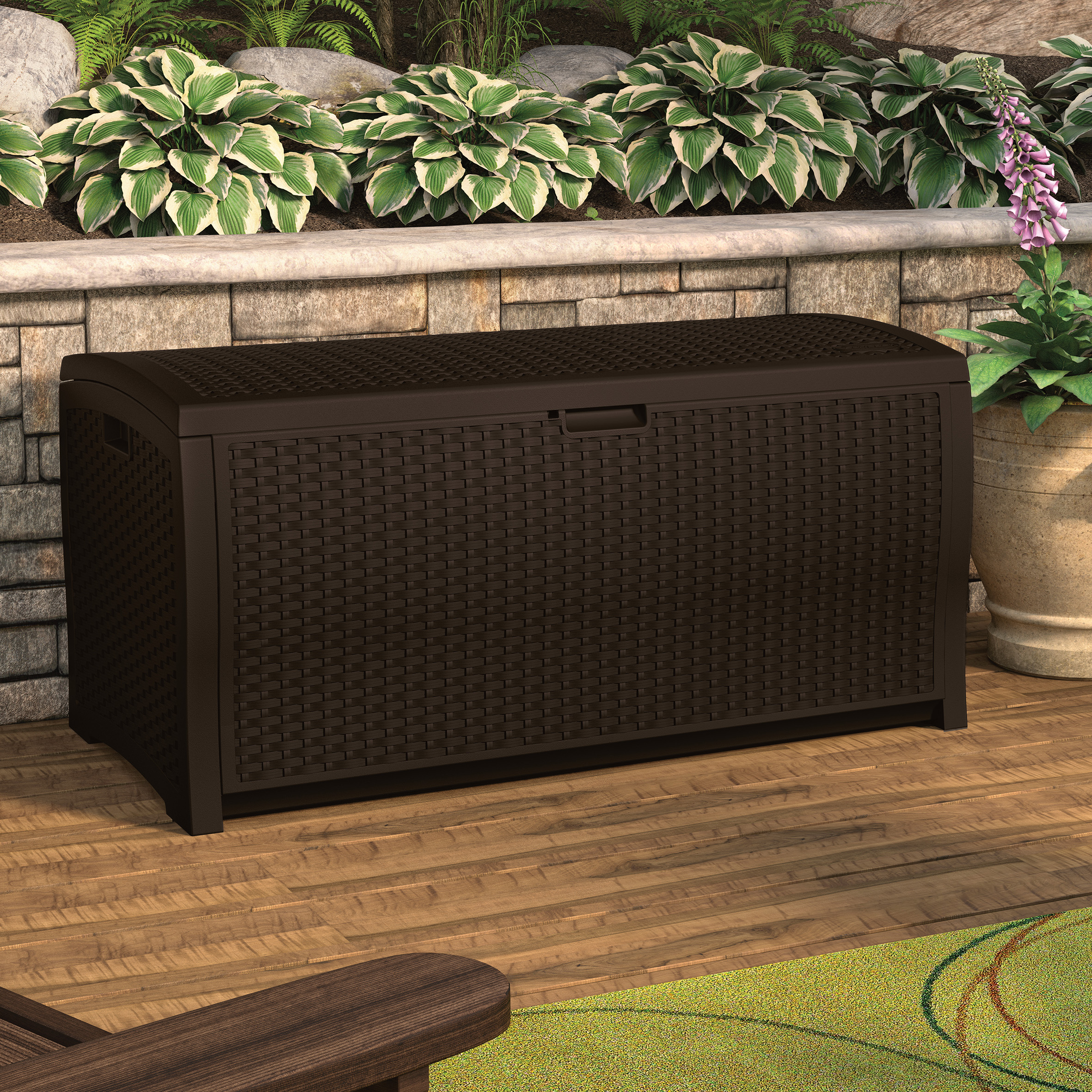 REXHALL Garden Storage Box 375L - Java Brown